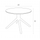 SKY WHITE MINI Φ60X45εκ. ΤΡΑΠΕΖΙ ΠΟΛ/ΝΙΟΥ