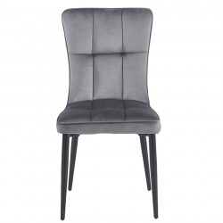 SELIN GREY VELVET ΥΦΑΣΜΑ ΚΑΡΕΚΛΑ ΜΕΤΑΛΛΙΚΗ 46X54X91εκ.