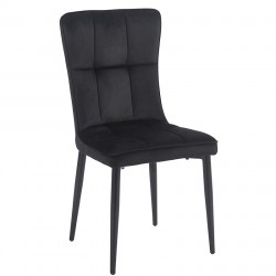 SELIN BLACK VELVET ΥΦΑΣΜΑ ΚΑΡΕΚΛΑ ΜΕΤΑΛΛΙΚΗ 46X54X91εκ.