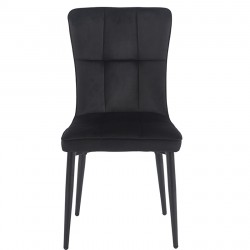 SELIN BLACK VELVET ΥΦΑΣΜΑ ΚΑΡΕΚΛΑ ΜΕΤΑΛΛΙΚΗ 46X54X91εκ.