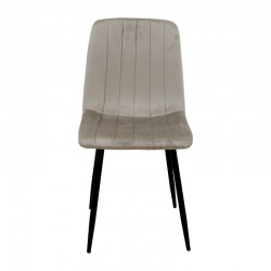 DORA CAPPUCCINO VELVET ΥΦΑΣΜΑ ΚΑΡΕΚΛΑ ΜΕΤΑΛΛΙΚΗ 45X53X86εκ.