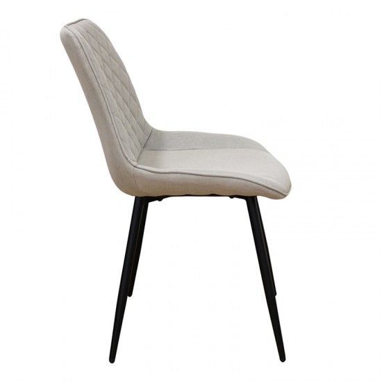 ALESIA L. BEIGE ΥΦΑΣΜΑ ΚΑΡΕΚΛΑ ΜΕΤΑΛΛΙΚΗ 50X59X86εκ.