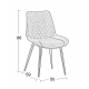 ALESIA L. BEIGE ΥΦΑΣΜΑ ΚΑΡΕΚΛΑ ΜΕΤΑΛΛΙΚΗ 50X59X86εκ.