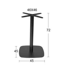 FLAT-S ΜΑΥΡΗ 45Χ45Χ72εκ.(Σ)ΒΑΣΗ ΜΕΤΑΛΛΙΚΗ