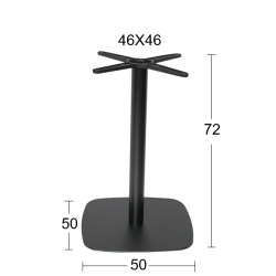 FLAT-S 50Χ50Χ72εκ.(Σ)ΒΑΣΗ ΜΕΤΑΛΛΙΚΗ ΜΑΥΡΗ