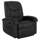 ΠΟΛΥΘΡΟΝΑ RELAX ΜΕ ΜΗΧΑΝΙΣΜΟ MASSAGE ROCCA HM0026.01 PU ΜΑΥΡΟ 88x90x80 εκ.