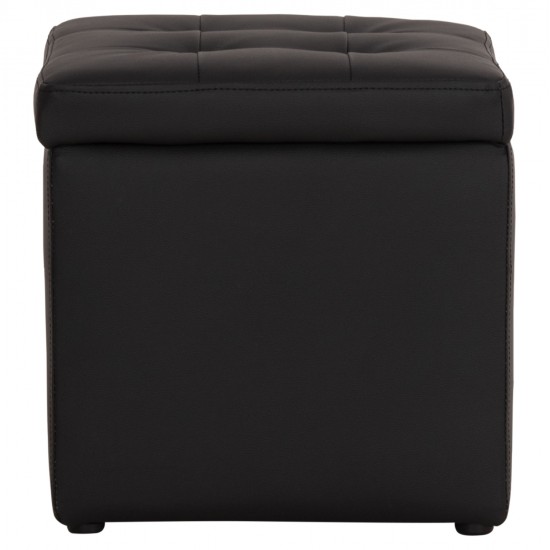 ΣΚΑΜΠΩ ΜΕ ΑΠΟΘΗΚΕΥΤΙΚΟ ΧΩΡΟ PU ΜΑΥΡΟ CUBE HM224.01 38x38x36.5Υεκ.