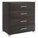 ΣΥΡΤΑΡΙΕΡΑ ΜΕΛΑΜΙΝΗΣ BRIANA HM2204.01 ME 4 ΣΥΡΤΑΡΙΑ ZEBRANO 75x40x83Υ εκ.