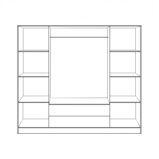 ΝΤΟΥΛΑΠΑ 4ΦΥΛΛΗ ΜΕ 2 ΣΥΡΤΑΡΙΑ AZALEA 200x55.5x180Υ εκ. HM353.01 ZEBRANO