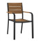 ΠΟΛΥΘΡΟΝΑ ΑΛΟΥΜΙΝΙΟΥ SAGA ΑΝΘΡΑΚΙ ΜΕ POLYWOOD HM5127.02 55x56x85Υεκ.