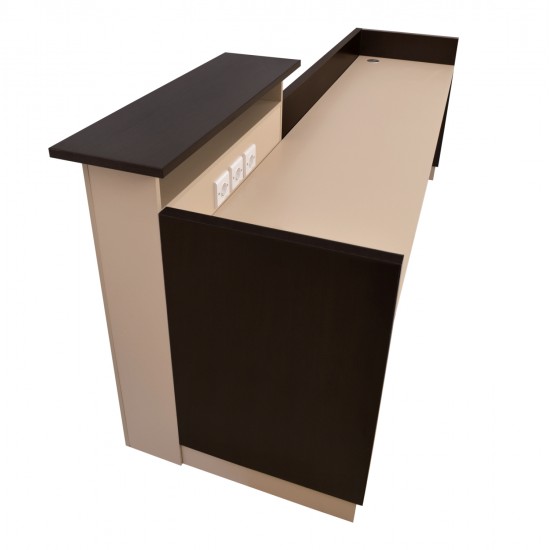 ΓΡΑΦΕΙΟ ΥΠΟΔΟΧΗΣ DALTON HM2068.01 ΜΕΛΑΜΙΝΗ ΣΕ WENGE-ΜΠΕΖ 240x80x106Υεκ.