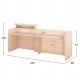ΓΡΑΦΕΙΟ ΥΠΟΔΟΧΗΣ DALTON HM2068.02 ΜΕΛΑΜΙΝΗ ΣΕ SONAMA-ΜΠΕΖ 240x80x106Υεκ.