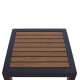 ΤΡΑΠΕΖΙ ΑΛΟΥΜΙΝΙΟΥ SABRA HM5403.02 ΓΚΡΙ ΜΕ POLYWOOD 45Χ45X45,5Yεκ.