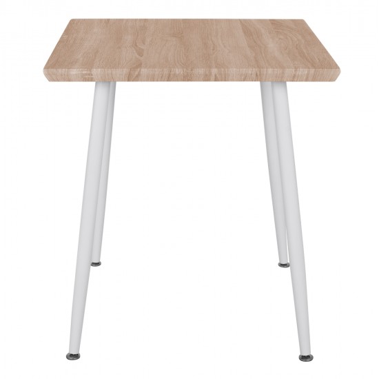 ΤΡΑΠΕΖΙ ΤΡΑΠΕΖΑΡΙΑΣ PALOMA HM8335.02, 70Χ70X76,5, SONOMA, ΛΕΥΚΑ ΠΟΔΙΑ