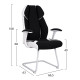 ΠΟΛΥΘΡΟΝΑ ZAHARA HM1102.02 ΣΕ ΧΡΩΜΑ ΜΑΥΡΟ ΜΕ ΑΣΠΡΟ 66,5x63x108cm