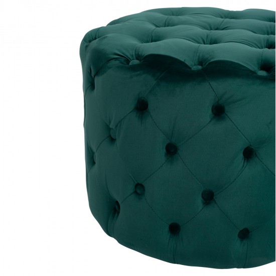 ΣΚΑΜΠΟ KASSIE ΚΥΠΑΡΙΣΣΙ ΒΕΛΟΥΔΟ ΤΥΠΟΥ CHESTERFIELD HM8406.03 Φ60x43Υ εκ.