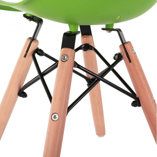 ΚΑΡΕΚΛΑ TWIST KID ΤΜΧ.HM8453.03 ΜΕ ΞΥΛΙΝΑ ΠΟΔΙΑ &ΠΡΑΣΙΝΟ ΚΑΘΙΣΜΑ 30,5Χ33Χ59 ΕΚ