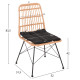 ΣΕΤ ΤΡΑΠΕΖΑΡΙΑΣ 7ΤΜΧ ALLEGRA HM10495 WICKER ΜΠΕΖ-ΜΕΤΑΛΛΟ ΜΑΥΡΟ