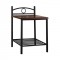 ΚΟΜΟΔΙΝΟ REVEN HM387 ΑΠΟ ΜΕΤΑΛΛΟ ΚΑΙ ΞΥΛΟ RUBBERWOOD 45x35x48-61Y εκ.