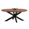 ΤΡΑΠΕΖΙ LEVINHO HM8483.11 OVAL 6εκ. ΠΑΧΟΣ ΑΠΟ ΜΑΣΙΦ ΞΥΛΟ MANGO 210x100x78Υ εκ.