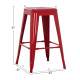 ΣΚΑΜΠΟ ΜΕΣ. ΥΨΟΥΣ MELITA HM8573.04 ΜΕΤΑΛΛΙΚΟ ΣΕ KOKKINO 43x43x67Yεκ.