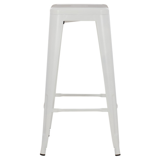 ΣΚΑΜΠΟ BAR MELITA HM8642.21 ΜΕΤΑΛΛΙΚΟ ΣΕ ΛΕΥΚΟ ΜΑΤ 43x43x78Υεκ.