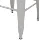 ΣΚΑΜΠΟ BAR MELITA HM8642.21 ΜΕΤΑΛΛΙΚΟ ΣΕ ΛΕΥΚΟ ΜΑΤ 43x43x78Υεκ.