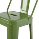 ΣΚΑΜΠΟ BAR ΜΕΤΑΛΛΙΚΟ MELITA ME ΠΛΑΤΗ ΣΕ LIGHT OLIVE GREEN HM8643.13 43Χ43Χ100Yεκ.