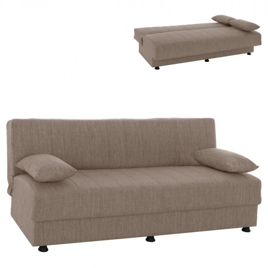 ΚΑΝΑΠΕΣ ΚΡΕΒΑΤΙ ANDRI ΤΡΙΘΕΣΙΟΣ ΜΠΕΖ HM3239.04 180x83x74Υ εκ.
