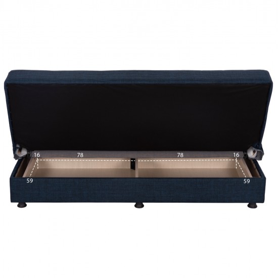 ΚΑΝΑΠΕΣ ΚΡΕΒΑΤΙ ANDRI ΤΡΙΘΕΣΙΟΣ ΜΠΛΕ HM3239.07 180x83x74Y εκ.
