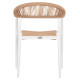 ΠΟΛΥΘΡΟΝΑ ΑΛΟΥΜΙΝΙΟΥ GRET HM5854.01 ΛΕΥΚΗ PE RATTAN ΜΠΕΖ 56x55,5x78Υεκ.