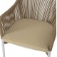 ΠΟΛΥΘΡΟΝΑ ΑΛΟΥΜΙΝΙΟΥ LOKKI HM5855.01 ΛΕΥΚΟ ΜΕ ΣΧΟΙΝΙ WICKER PE ΜΠΕΖ 56x66x82Υ εκ.