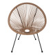 ΠΟΛΥΘΡΟΝΑ ACAPULCO Τ. ΦΩΛΙΑ ΜΕΤΑΛΛΟ ΜΑΥΡΟ ΜΕ TWISTED WICKER HM5871.01 70x73x79 εκ.