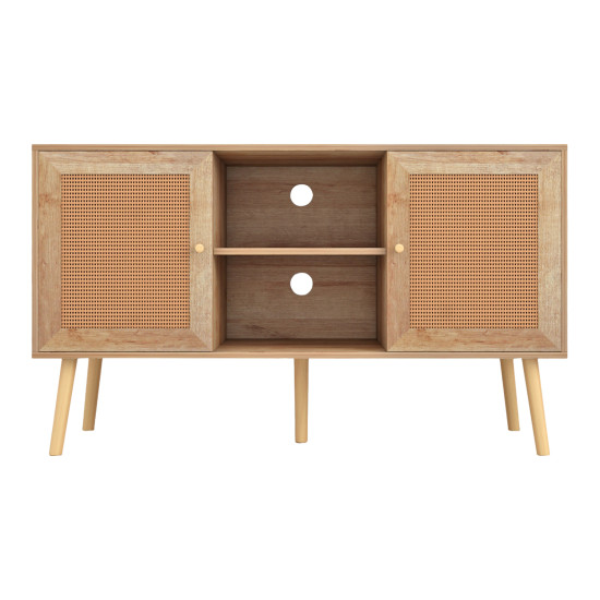 ΕΠΙΠΛΟ TV ΜΕΛΑΜΙΝΗΣ COLM ΜΕ ΠΟΡΤΕΣ RATTAN HM9223.11 ΣΕ ΧΡΩΜΑ ΦΥΣΙΚΟ 120x39x57Υεκ.
