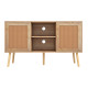 ΕΠΙΠΛΟ TV ΜΕΛΑΜΙΝΗΣ COLM ΜΕ ΠΟΡΤΕΣ RATTAN HM9223.11 ΣΕ ΧΡΩΜΑ ΦΥΣΙΚΟ 120x39x57Υεκ.