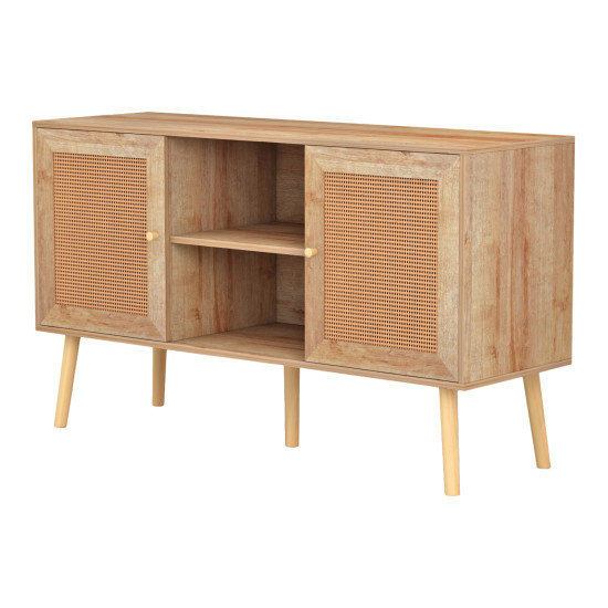 ΕΠΙΠΛΟ TV ΜΕΛΑΜΙΝΗΣ COLM ΜΕ ΠΟΡΤΕΣ RATTAN HM9223.11 ΣΕ ΧΡΩΜΑ ΦΥΣΙΚΟ 120x39x57Υεκ.
