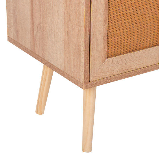 ΕΠΙΠΛΟ TV ΜΕΛΑΜΙΝΗΣ COLM ΜΕ ΠΟΡΤΕΣ RATTAN HM9223.11 ΣΕ ΧΡΩΜΑ ΦΥΣΙΚΟ 120x39x57Υεκ.