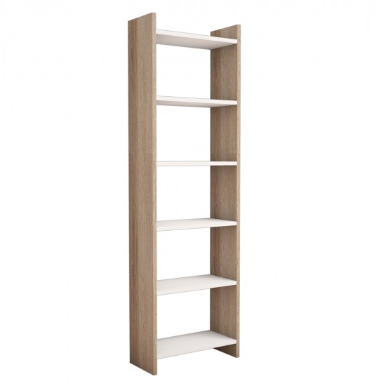 ΒΙΒΛΙΟΘΗΚΗ CLASSIKER HM9226.12 ΜΕΛΑΜΙΝΗΣ SONΟMA-ΛΕΥΚΟ 48,5x22x160Υεκ.