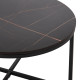 ΤΡΑΠΕΖΙ ΣΑΛΟΝΙΟΥ HM9420.03 BLACK MARBLE ΜΕΛΑΜΙΝΗ-ΜΑΥΡΗ ΜΕΤΑΛΛΙΚΗ ΒΑΣΗ Φ80x48,5Yεκ.