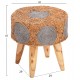 ΣΚΑΜΠΟ BEAM HM7826 ΞΥΛΟ ΤΕΑΚ ΚΑΙ SEAGRASS ΣΕ ΦΥΣΙΚΟ & ΓΚΡΙ Φ43x45Yεκ.