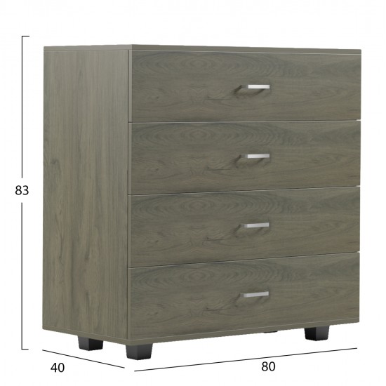 ΣΥΡΤΑΡΙΕΡΑ ΜΕΛΑΜΙΝΗΣ THORG ME 4 ΣΥΡΤΑΡΙΑ DARK OLIVE HM8996.05 80x40x83Υεκ.