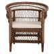 ΠΟΛΥΘΡΟΝΑ MALAWI HM9635.01 ΞΥΛΟ ΜΑΟΝΙ & RATTAN--Β'ΔΙΑΛΟΓΗΣ 80x70x86Υεκ.