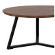 ΤΡΑΠΕΖΙ ΣΑΛΟΝΙΟΥ ΣΤΡΟΓΓΥΛΟ ROCKET HM9586.04 MDF WALNUT-ΜΑΥΡΗ ΣΑΓΡΕ ΒΑΣΗ Φ80x42Υεκ.