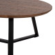 ΤΡΑΠΕΖΙ ΣΑΛΟΝΙΟΥ ΣΤΡΟΓΓΥΛΟ ROCKET HM9586.04 MDF WALNUT-ΜΑΥΡΗ ΣΑΓΡΕ ΒΑΣΗ Φ80x42Υεκ.