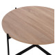 ΤΡΑΠΕΖΙ ΣΑΛΟΝΙΟΥ HM9588.03 MDF ΣΟΝΑΜΑ-ΜΑΥΡΗ ΜΕΤΑΛΛΙΚΗ ΒΑΣΗ Φ80x45Υεκ.