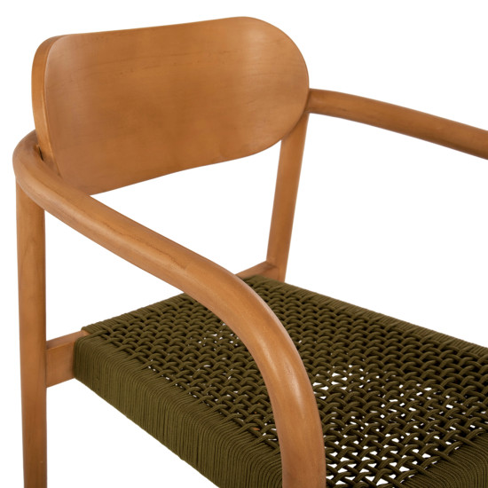 ΠΟΛΥΘΡΟΝΑ OSLO HM9636.05 ΞΥΛΟ TEAK ΦΥΣΙΚΟ & ΣΧΟΙΝΙ--B’ΔΙΑΛΟΓΗΣ 55x54x80Yεκ.