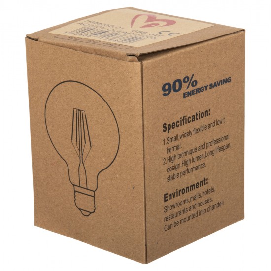 ΛΑΜΠΤΗΡΑΣ GLOBO LED FILAMENT 8W E27 2700K ΔΙΑΦΑΝΟΣ DIMMABLE HM4050.01