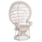 ΠΟΛΥΘΡΟΝΑ ROYAL PEACOCK HM9342.02 RATTAN ΣΕ ΛΕΥΚΟ-ΜΑΞΙΛΑΡΙ ΛΕΥΚΟ 114x72x150Yεκ.