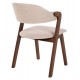 ΚΑΡΕΚΛΑ RIDER HM9734.02 RUBBERWOOD ΣΕ ΚΑΡΥΔΙ-ΥΦΑΣΜΑ ΕΚΡΟΥ 59x59x83Yεκ.