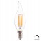 ΛΑΜΠΤΗΡΑΣ HM4047.01 ΣΤΥΛ ΦΛΟΓΑ LED FILAMENT 6W E14 3000K ΔΙΑΦΑΝΟ DIMMABLE